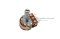 [E] WH148 วอลลุ่ม 6 ขา Volume 500K แกนยาว 20 mm